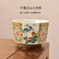 Octagonal Enamel Kung Fu Tea Cup | Retro Ceramic Master Cup Ceramic Tea Cup Nixie <200ml D