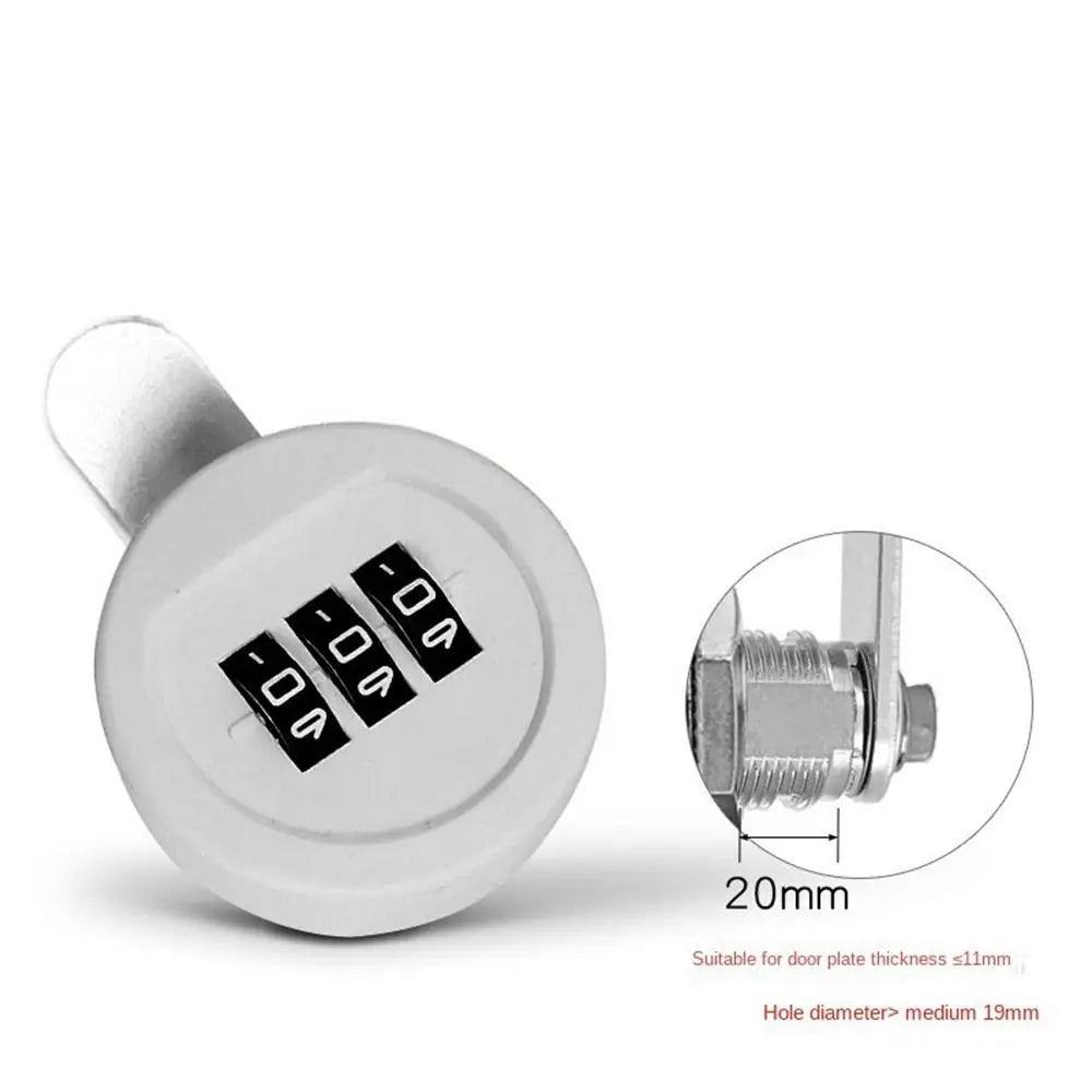Zinc Alloy 3-Digit Combination Lock for Drawers & Cabinets