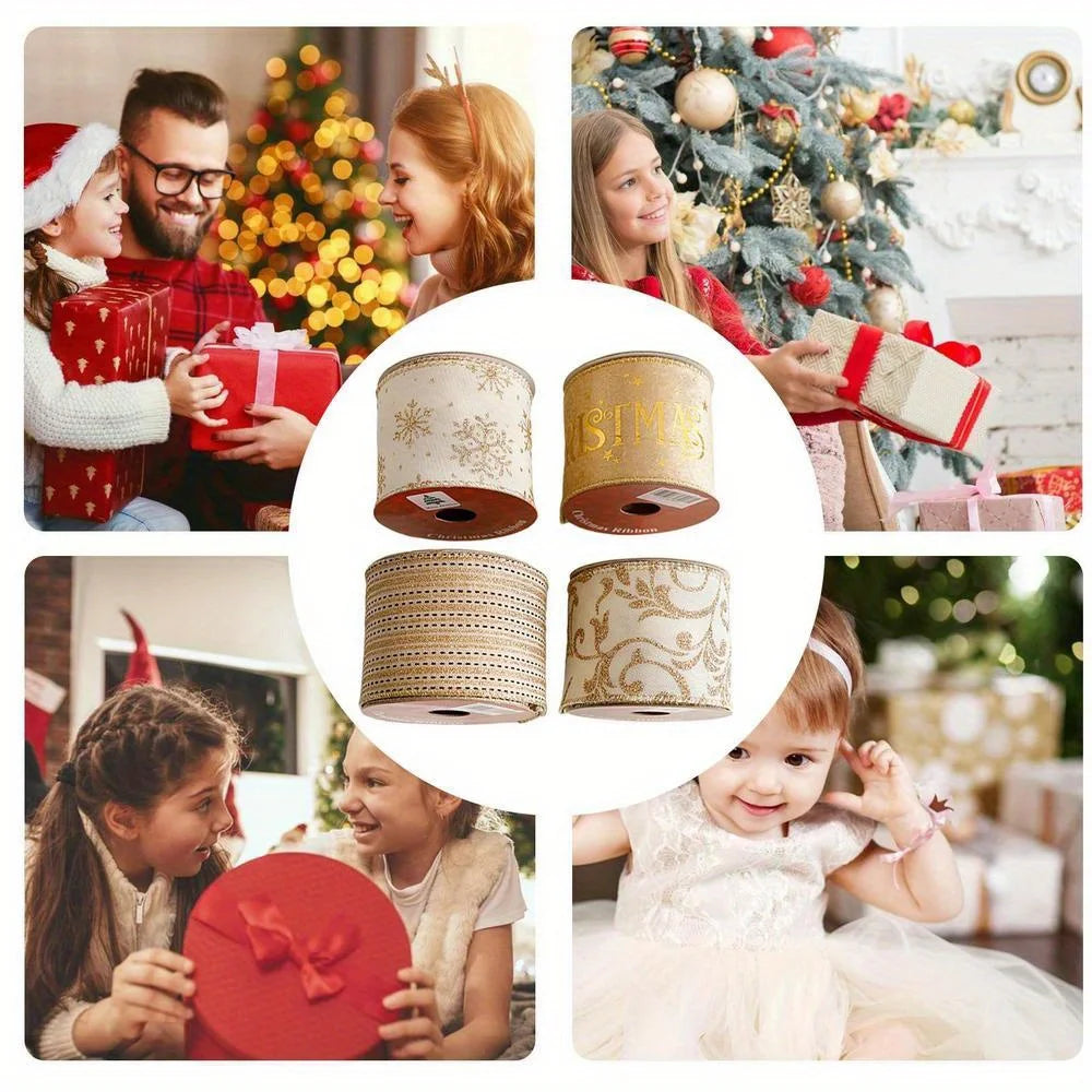 Velvet Christmas Ribbon Roll 3 Yards – Holiday Gift Wrapping