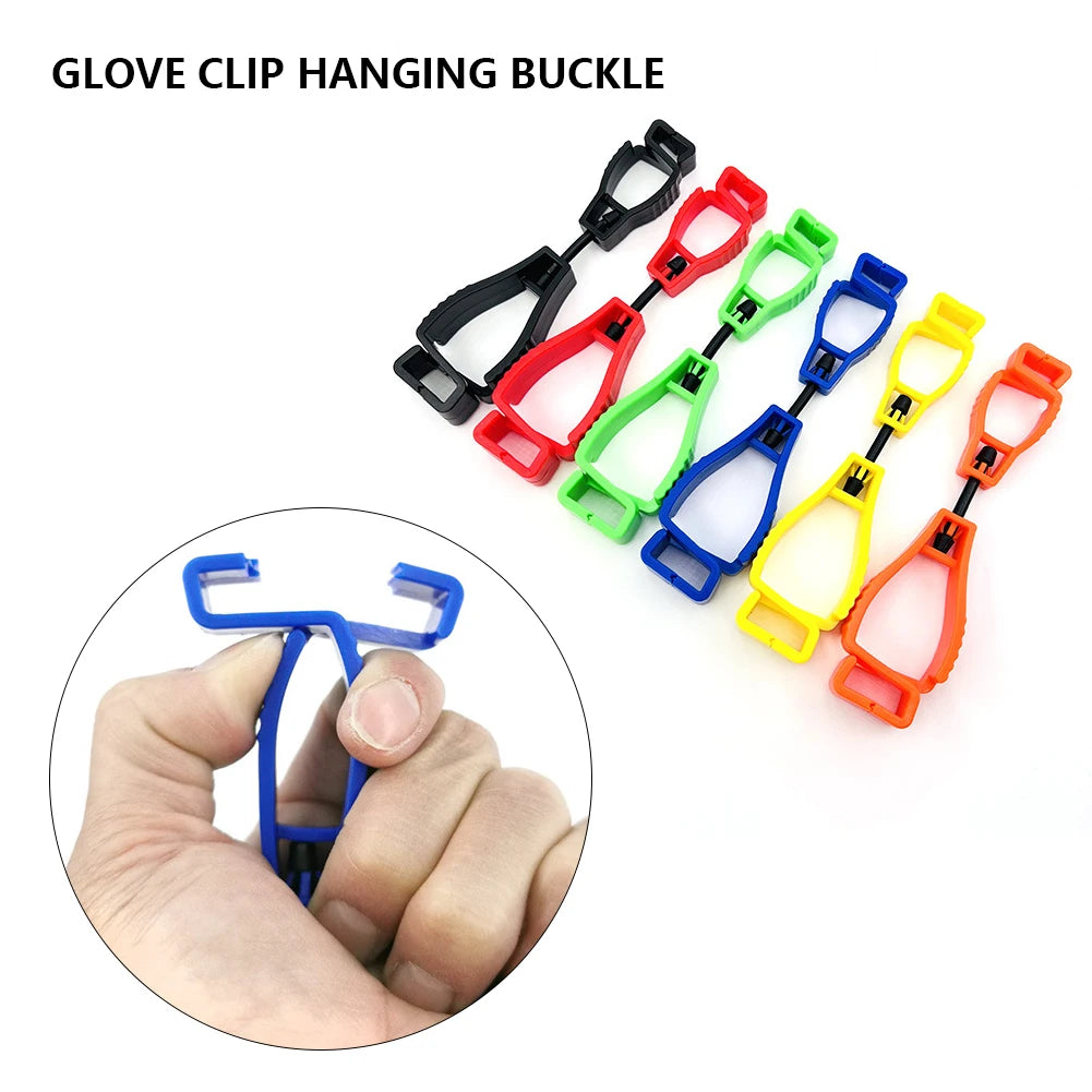5-Pack Non-Slip Plastic Glove Clip Hangers for Work & Outdoors