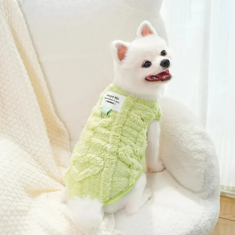 Warm Fleece Jacket Vest for Small Dogs & Cats – Winter Coat