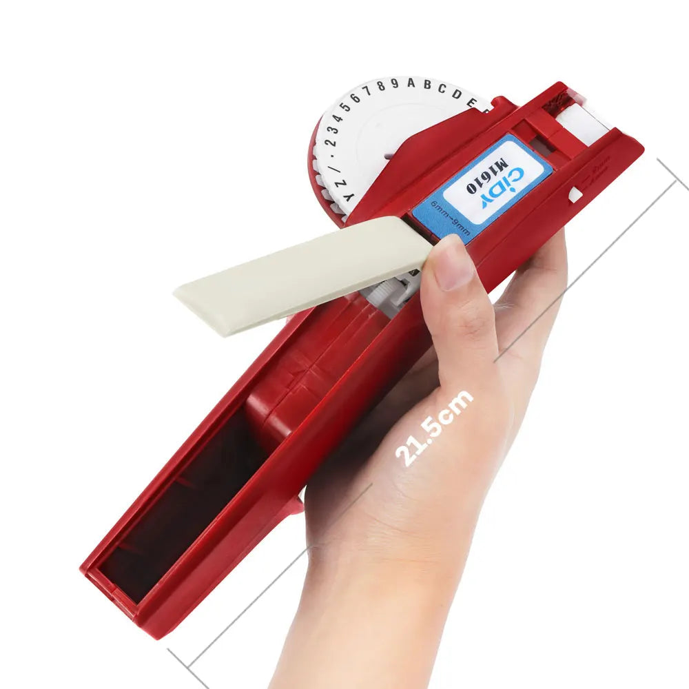CIDY M1610 Manual Label Maker with 2 Embossed Tape Refills 6/9mm Manual Label Maker Nixie