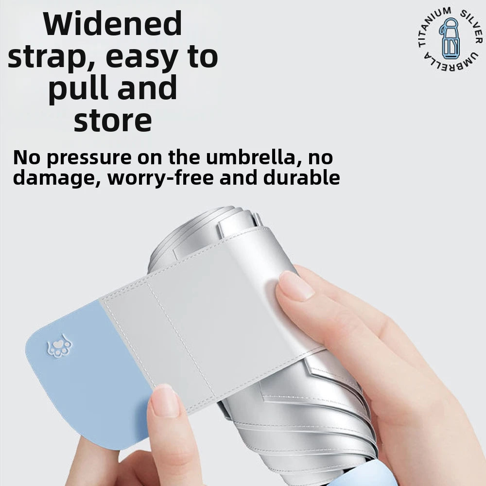 UV Protection Titanium Silver Capsule Sun Umbrella – Lightweight