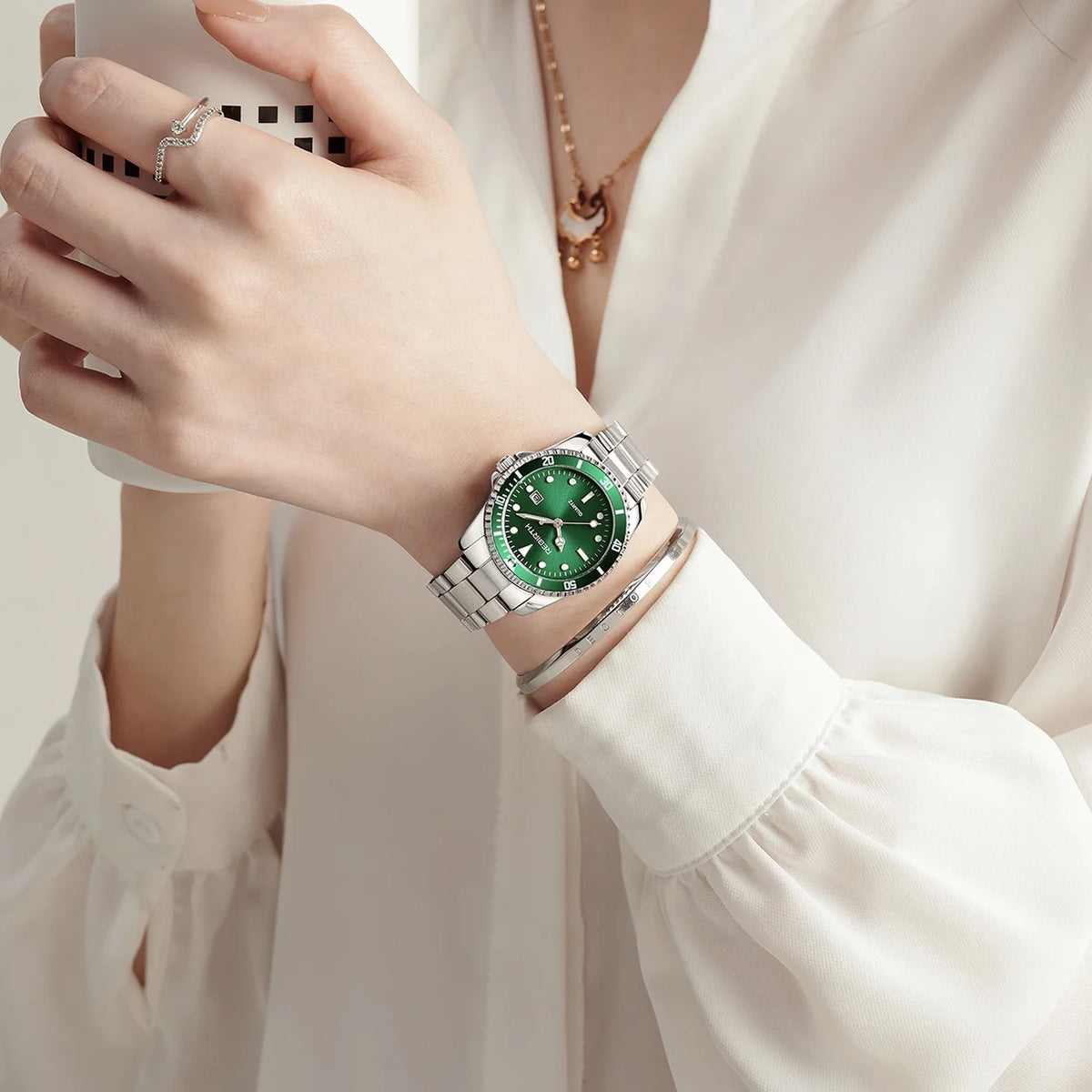 Women's Stainless Steel Quartz Watch – Elegant Business Classic