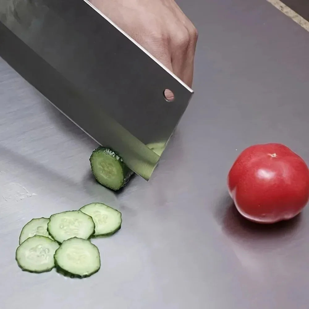 Stainless Steel Cutting Board Thickened Kneading Charcuterie Plate Stainless Steel Cutting Board Nixie