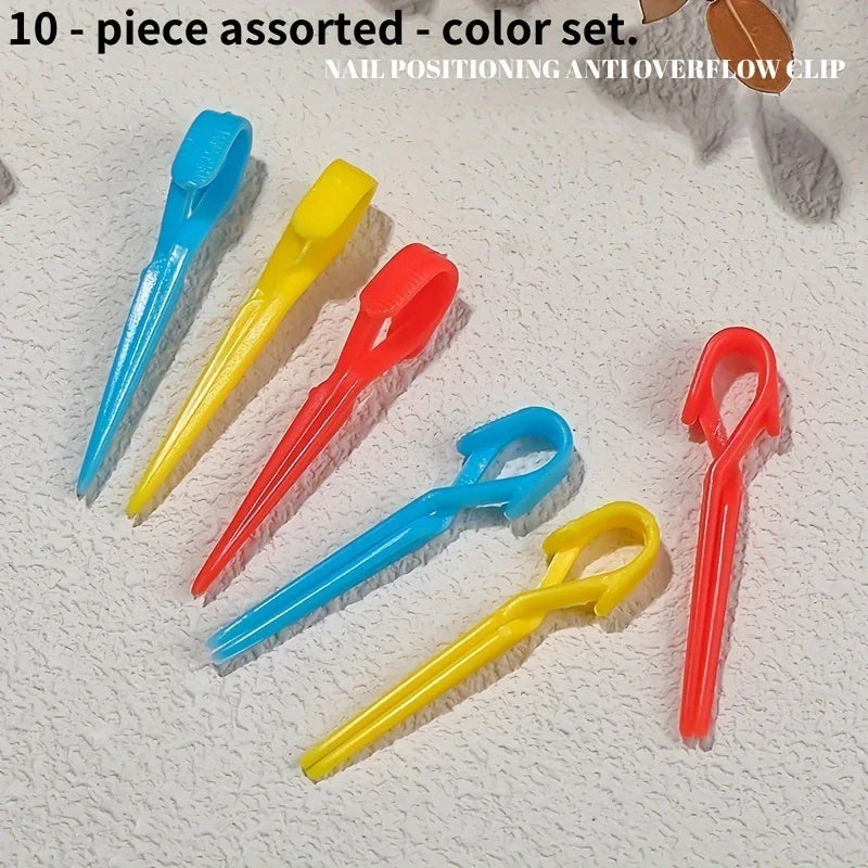 10pcs Nail Shaping Clips – Spill-Proof Nail Art Protection Nail Art Clips Nixie random color