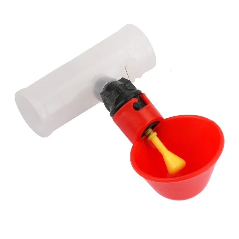 2Pcs Automatic Poultry Drinker Bowl Cups with Nipple Valve Poultry Drinker Bowl Nixie
