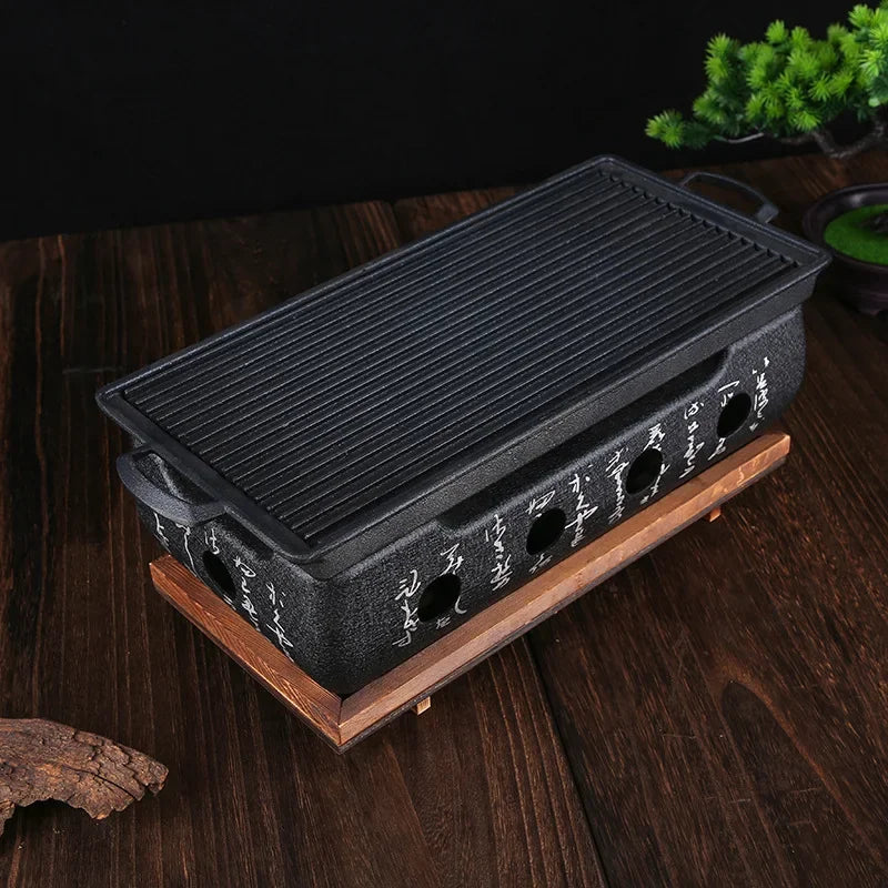 Mini Charcoal BBQ Grill – 3 Grates, Portable & Versatile