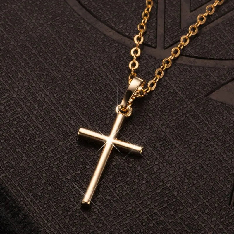 2pcs Unisex Alloy Pendant Necklace Set – Gold & Silver Gift