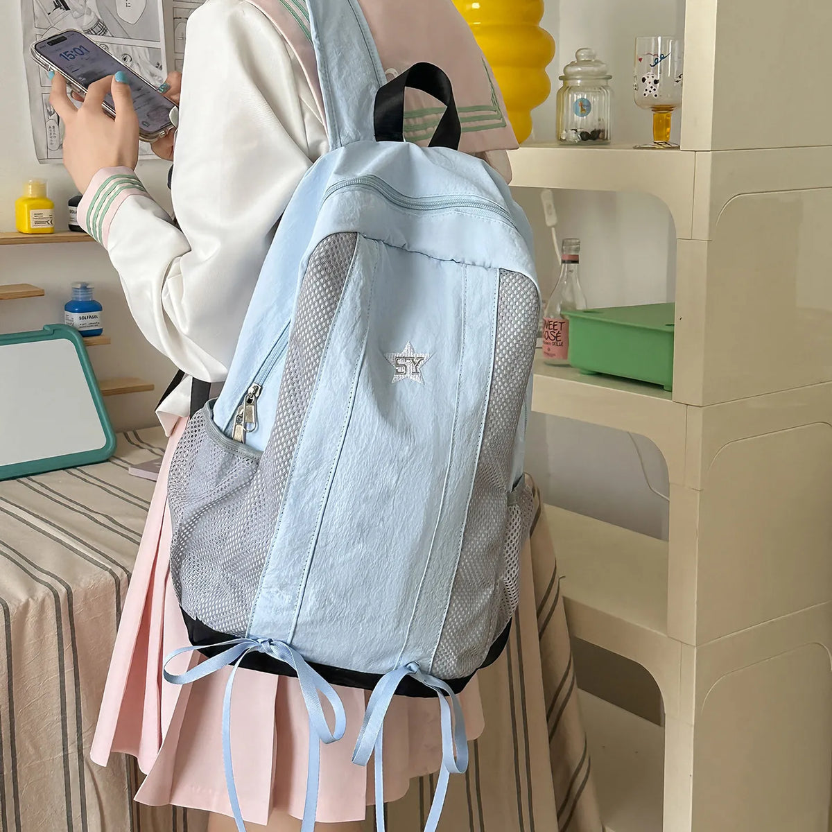Nixie Nylon Backpack – Lightweight Large Capacity Waterproof Bag