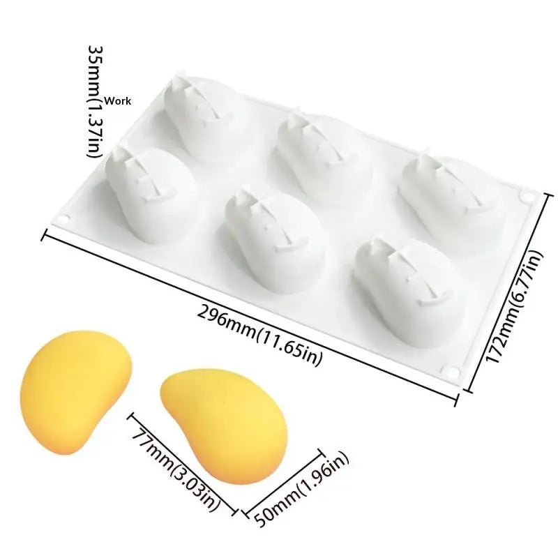 Mango Silicone Cake Mold – Flexible Mousse & Dessert Baking Tray Silicone Cake Mold Nixie