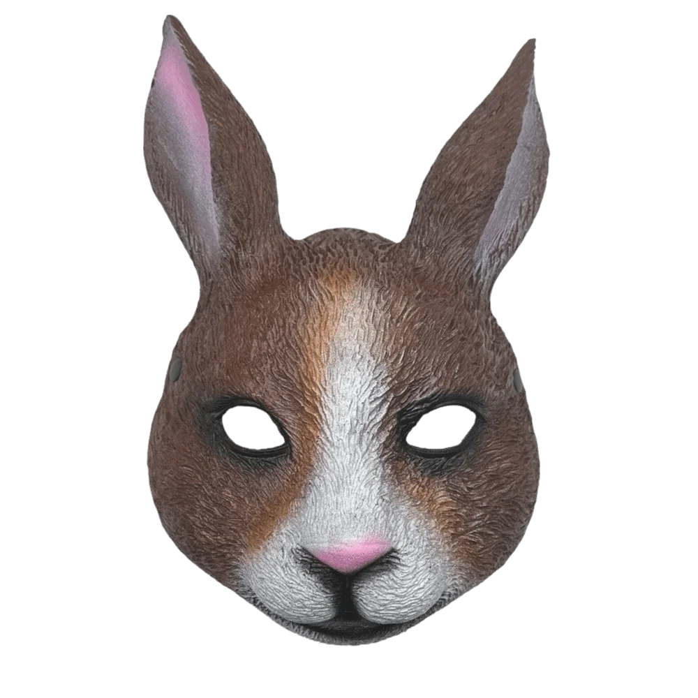 PU Foam Full Face Rabbit Mask – Gothic Halloween Party Mask