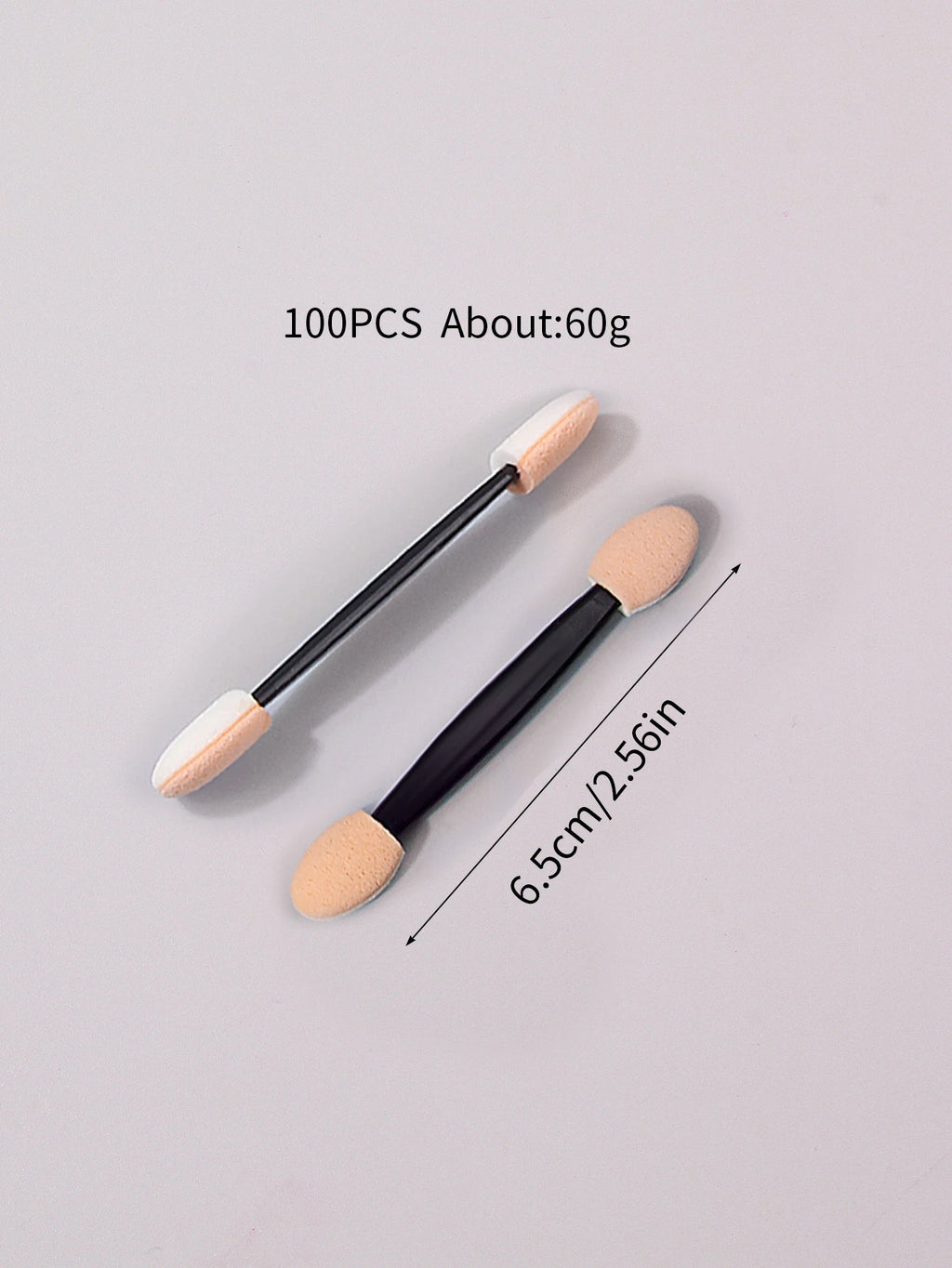 100Pcs Dual-End Eyeshadow Sponge Sticks | Makeup & Nail Art Wand Makeup Applicator Wand Nixie