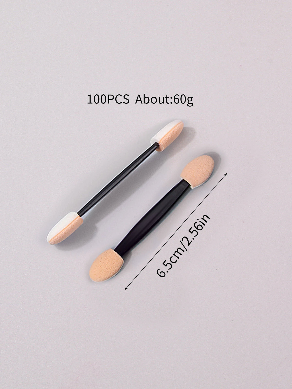100Pcs Dual-End Eyeshadow Sponge Sticks | Makeup & Nail Art Wand Makeup Applicator Wand Nixie