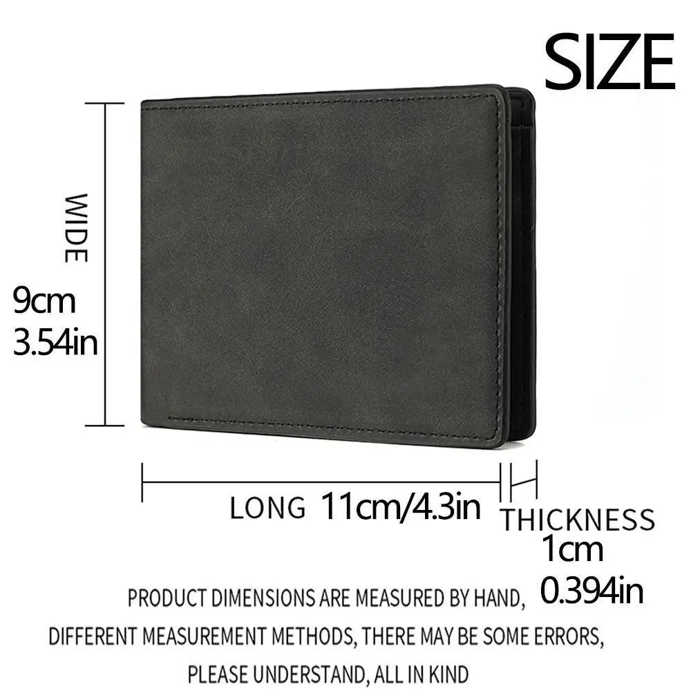 Men's PU Leather Bifold Wallet – Multi-Card Slot Slim Purse Men's Bifold Wallet Nixie