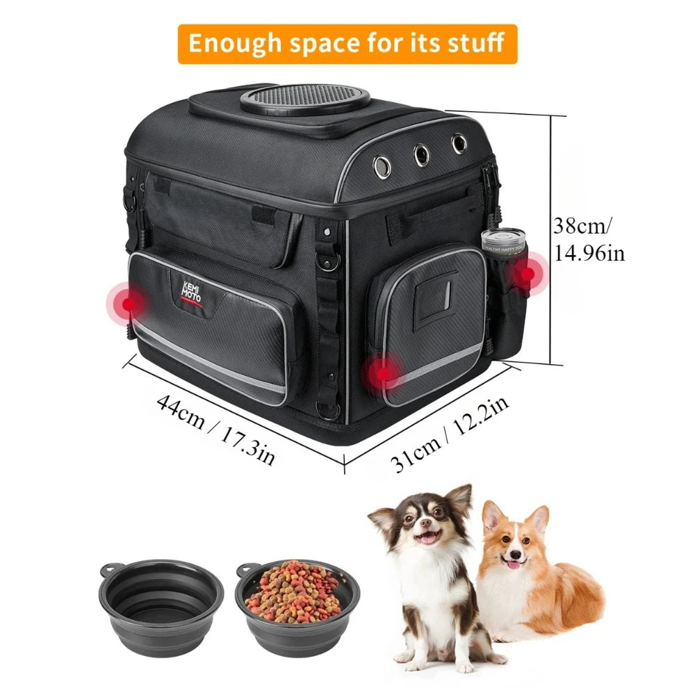 Motorcycle Pet Carrier Bag – Rear Seat Dog & Cat Bag Motorcycle Pet Carrier Nixie