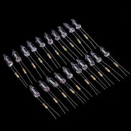 20pcs 220V Neon Indicator Lamps with Resistor 6x16mm Glow Neon Indicator Lamp Nixie