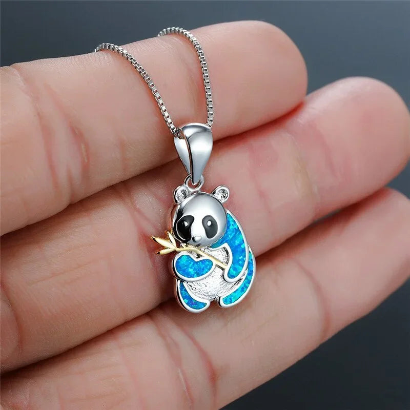 Imitation Opal Pendant Necklace – Dainty Silver & Gold Pendant Necklace Nixie