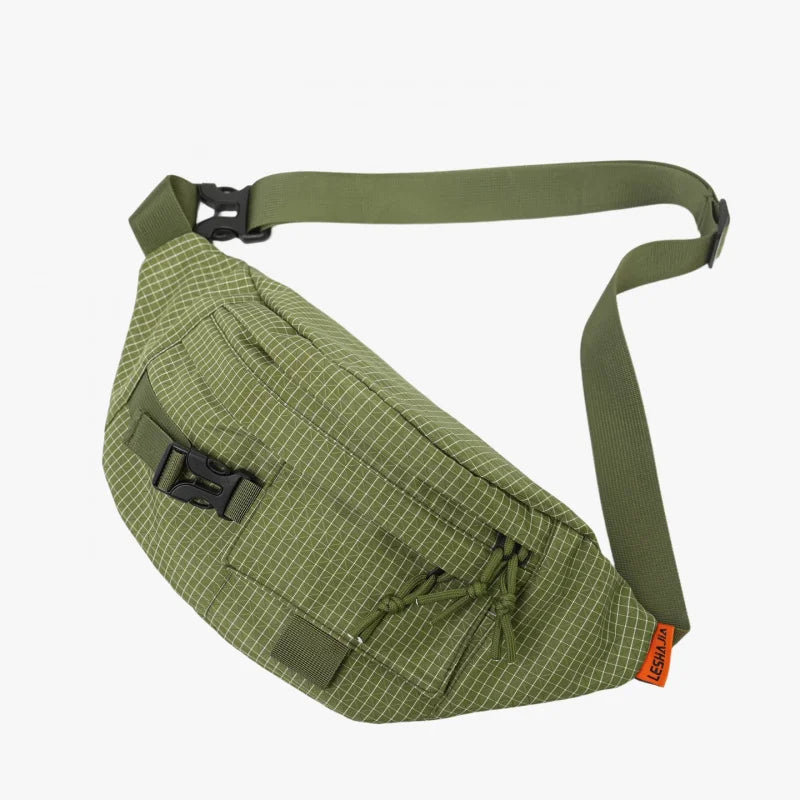 Nixie Plaid Chest Bag – Nylon Crossbody & Waist Bag Crossbody Chest Bag Nixie