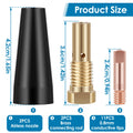 15Pcs Gasless MIG Welding Kit – Flux Core Nozzle Tips 0.8/0.9mm Welding Nozzle Kit Nixie 0.8mm