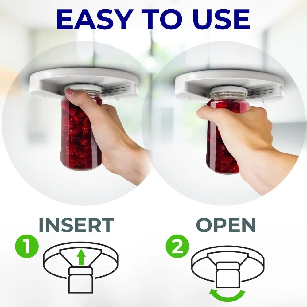 Under Cabinet Jar & Can Opener – Easy Grip Lid Remover | Nixie Jar & Can Opener Nixie