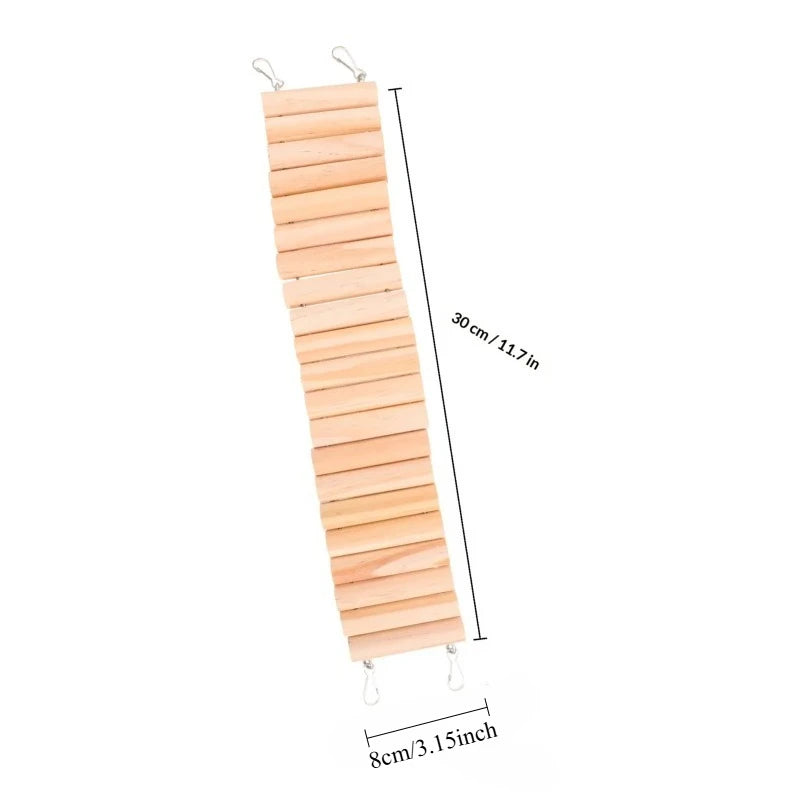 Wooden Hamster Climbing Ladder – Small Pet Training Rack