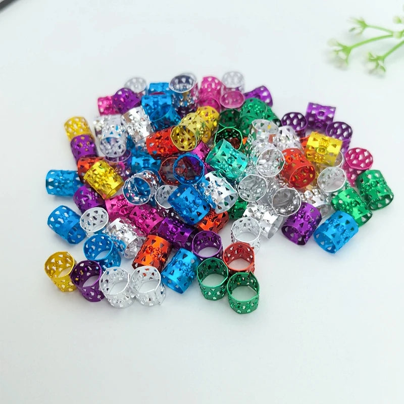 Colorful Dreadlock Hair Rings Clips Hip Hop Loc Accessories Dreadlock Hair Rings Nixie