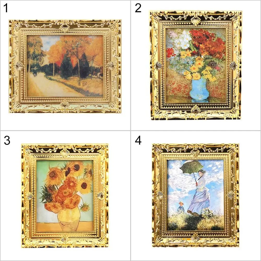 1/12 Scale Resin Photo Frame Dollhouse Miniature Decor Accessory Dollhouse Miniature Nixie