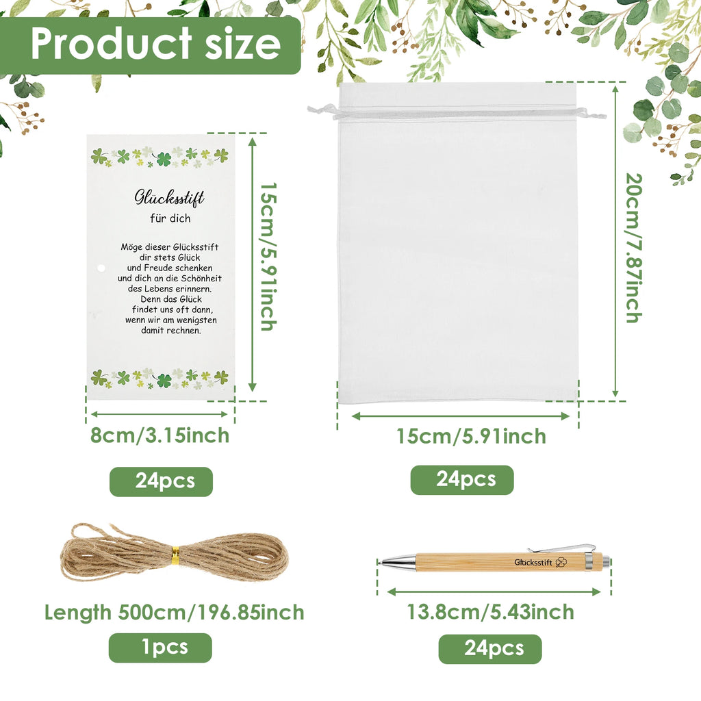 24-Piece Bamboo Ballpoint Pen Favor Kit – Wedding & Party Gift Pen Favor Gift Set Nixie German version