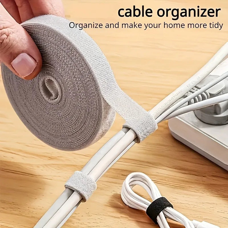 5M Cable Organizer Wire Winder Cord Management Ties Protector Cable Management Tape Nixie
