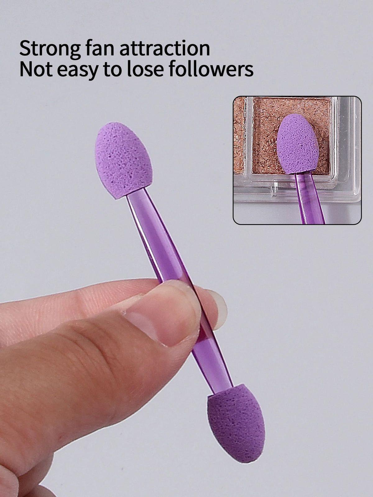 50pcs Double-Headed Sponge Eyeshadow Applicator Sticks | Reusable Eyeshadow Applicator Nixie