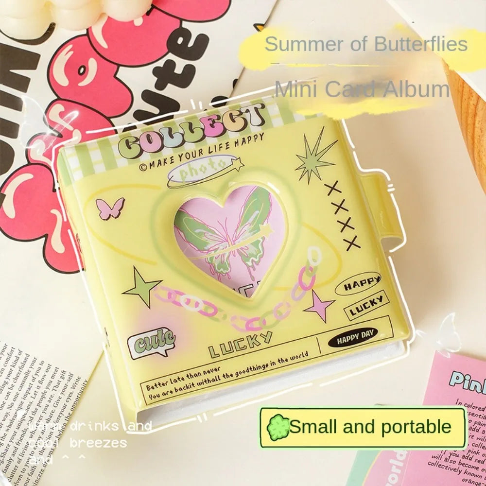 Kawaii Mini PVC Photocard Holder – Heart Hollow Photo Album Photocard Album Nixie