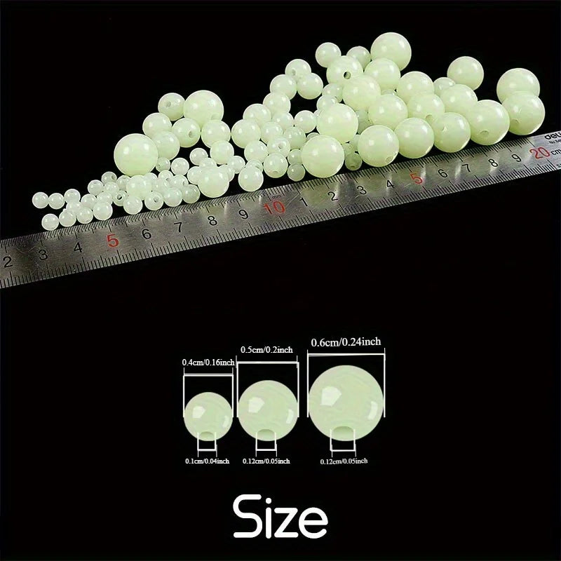 1600pcs Luminous Fishing Float Balls Space Beans 4–10mm Fishing Float Balls Nixie