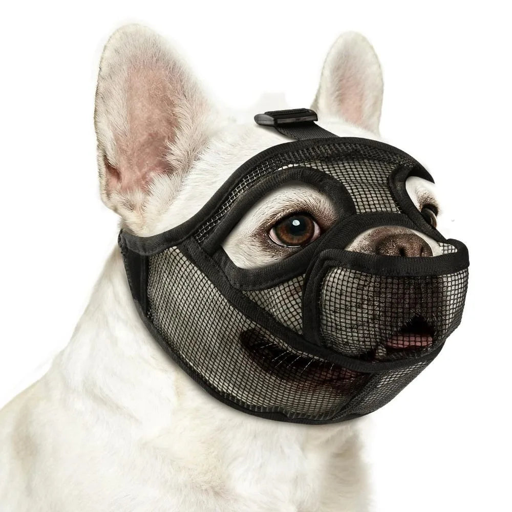 Adjustable Breathable Dog Muzzle Mask – Universal Fit All Breeds Dog Muzzle Mask Nixie L
