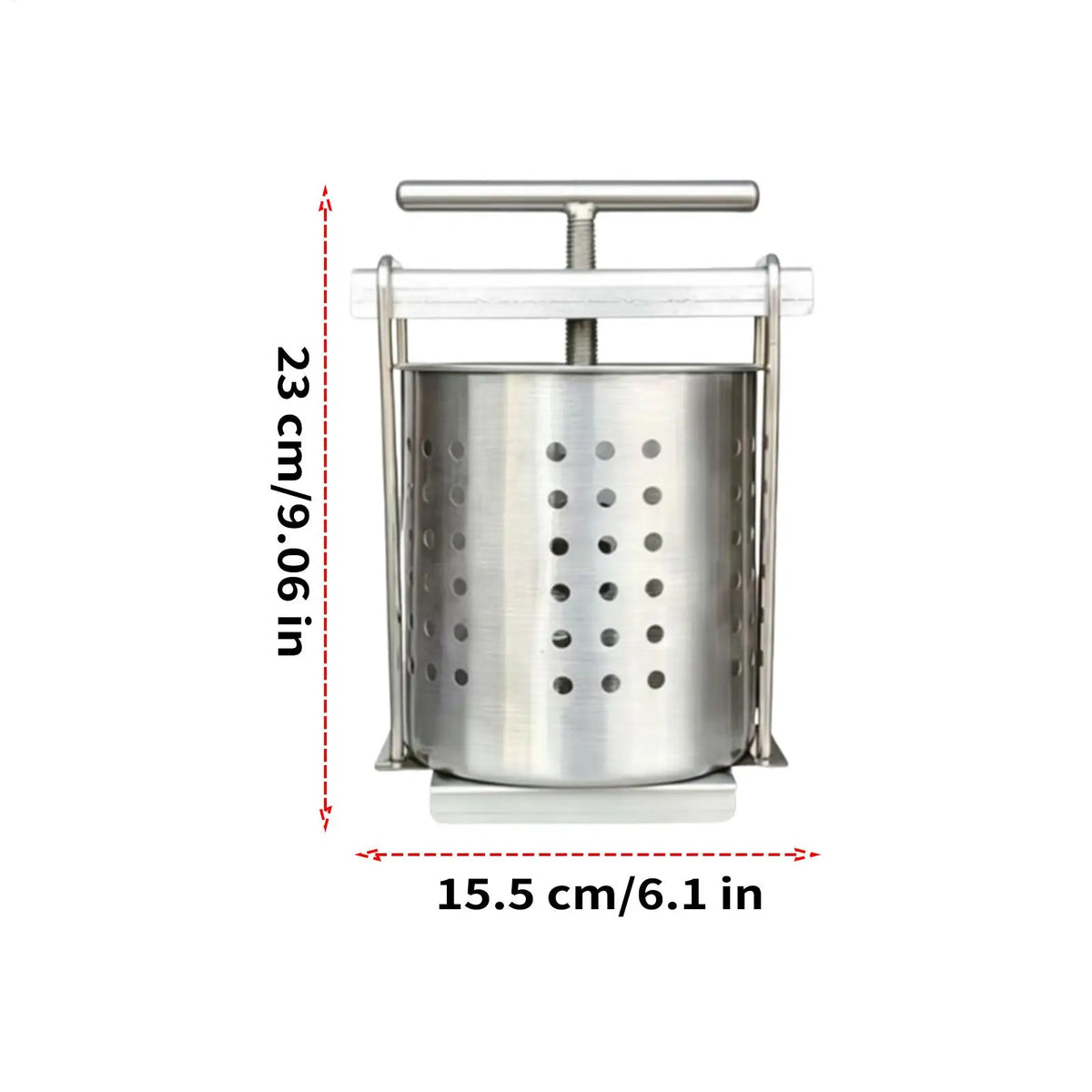 2.5L Stainless Steel Fruit Wine Press & Honey Juicer Manual Fruit Press Nixie