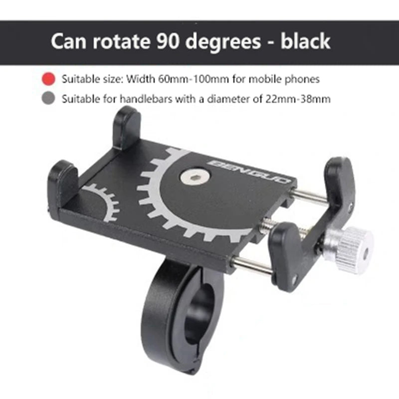 Universal Metal Bike Phone Mount – MTB & Motorcycle Holder Bike Phone Mount Nixie Black