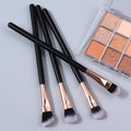 4-Piece Eyeshadow Brush Set | Black Gold Wood Handle Makeup Eyeshadow Brush Set Nixie black