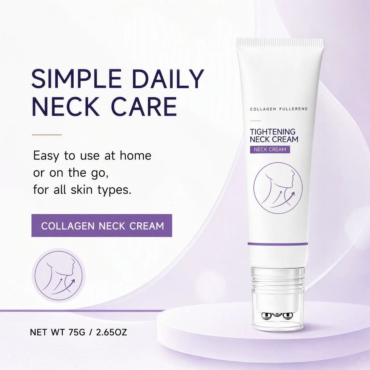 Fullerene Collagen Neck Cream – Hydrating Neck Skincare Neck Cream Nixie
