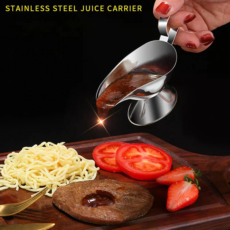 Stainless Steel Dripless Gravy Sauce Boat – 3 oz to 8 oz Gravy Sauce Boat Nixie