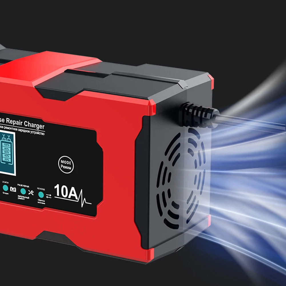 12V 10A Smart Battery Charger – Car, Motorcycle, AGM & GEL Smart Battery Charger Nixie