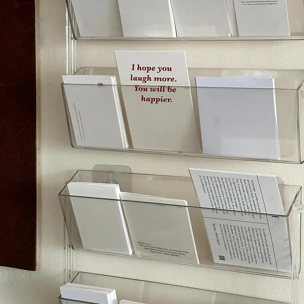 Acrylic Wall-Mounted Brochure & Business Card Holder Rack Brochure Holder Rack Nixie