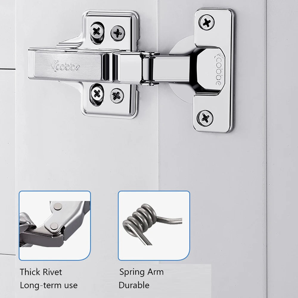 Soft Close Cabinet Hydraulic Hinges – Stainless Steel Damper