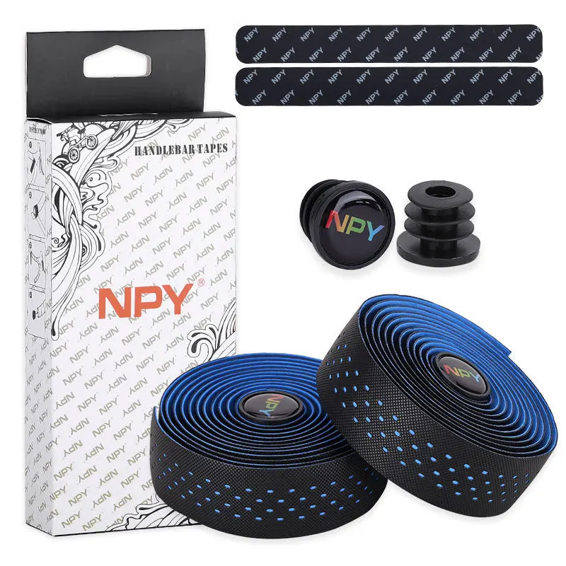 Road Bike Handlebar Tape Anti-Slip PU+EVA Cycling Bar Wrap Bike Handlebar Tape Nixie Blue Bike Tape