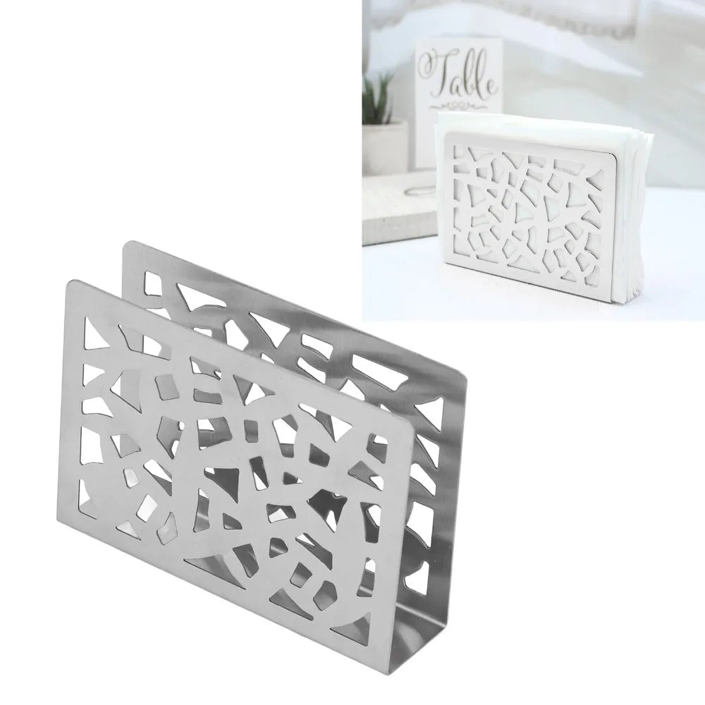 Hollow Out Stainless Steel Napkin Holder – Elegant & Stable Napkin Holder Nixie
