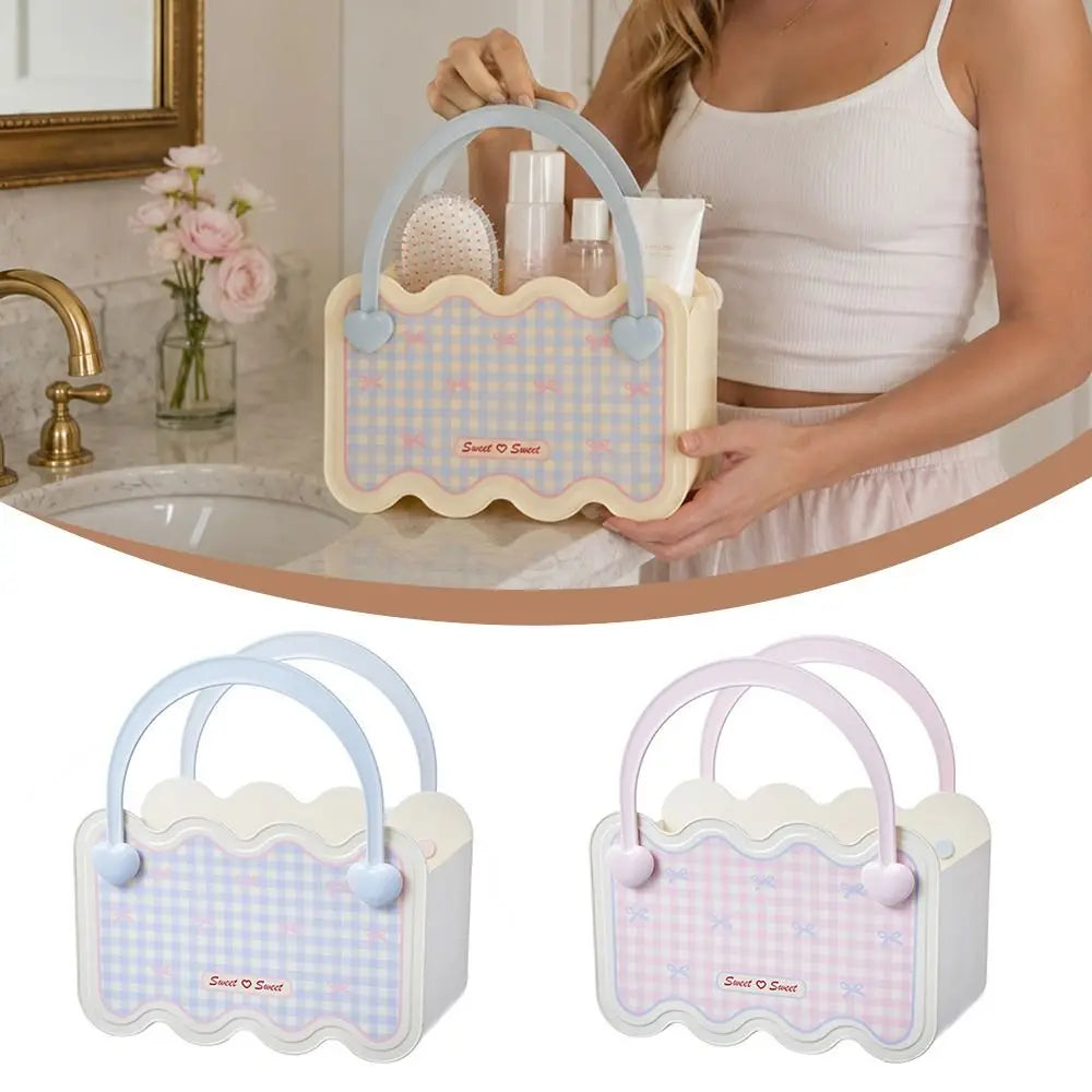 Heart-Shaped Stackable Shower Basket Bathroom Organizer