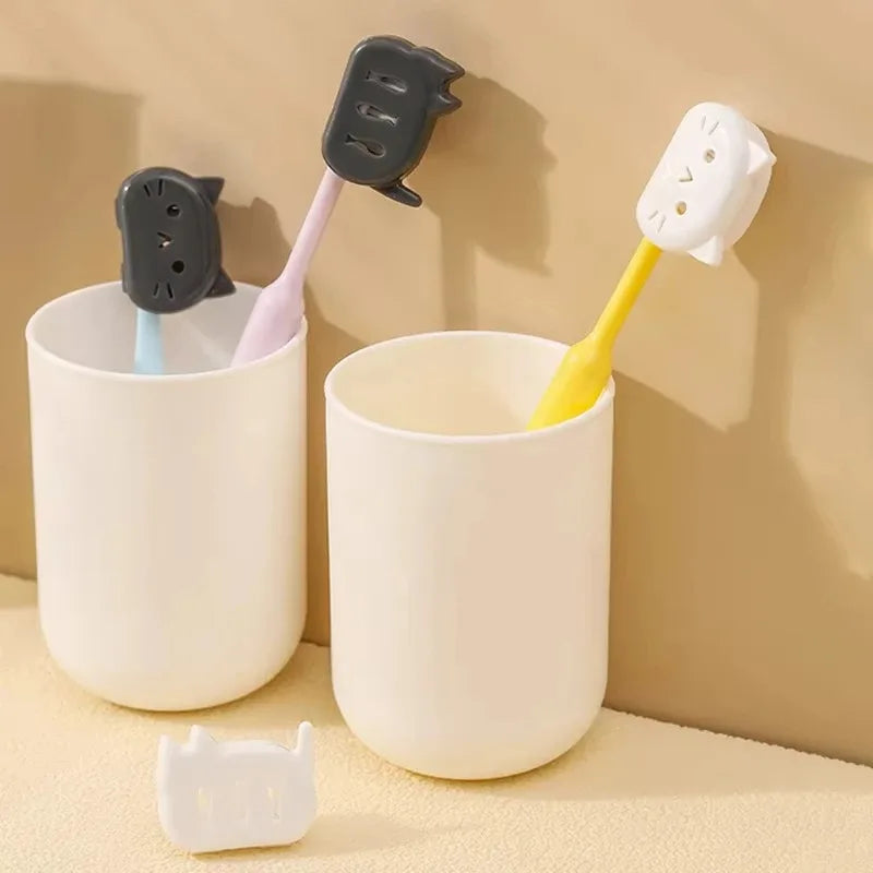 4Pcs Cat Toothbrush Cover Travel Case – Kitty Head Protector Toothbrush Travel Case Nixie