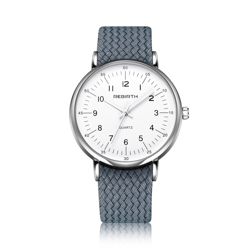 REBIRTH Casual Quartz Watch | Nylon Band, Water Resistant Quartz Wristwatch Nixie SKY BLUE
