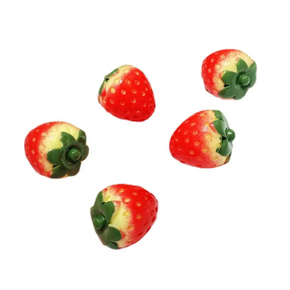 Mini Strawberry Resin Figurines – DIY Crafts & Cake Topper