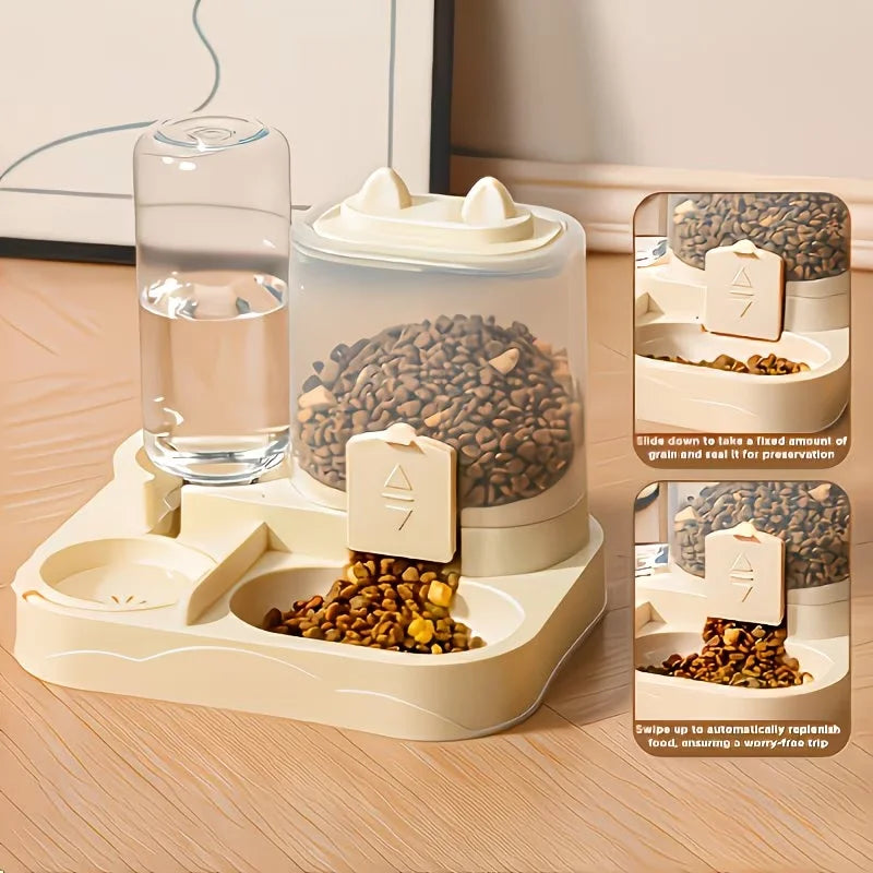 2-in-1 Large Pet Feeder & Water Dispenser for Cats & Dogs Pet Feeder Dispenser Nixie