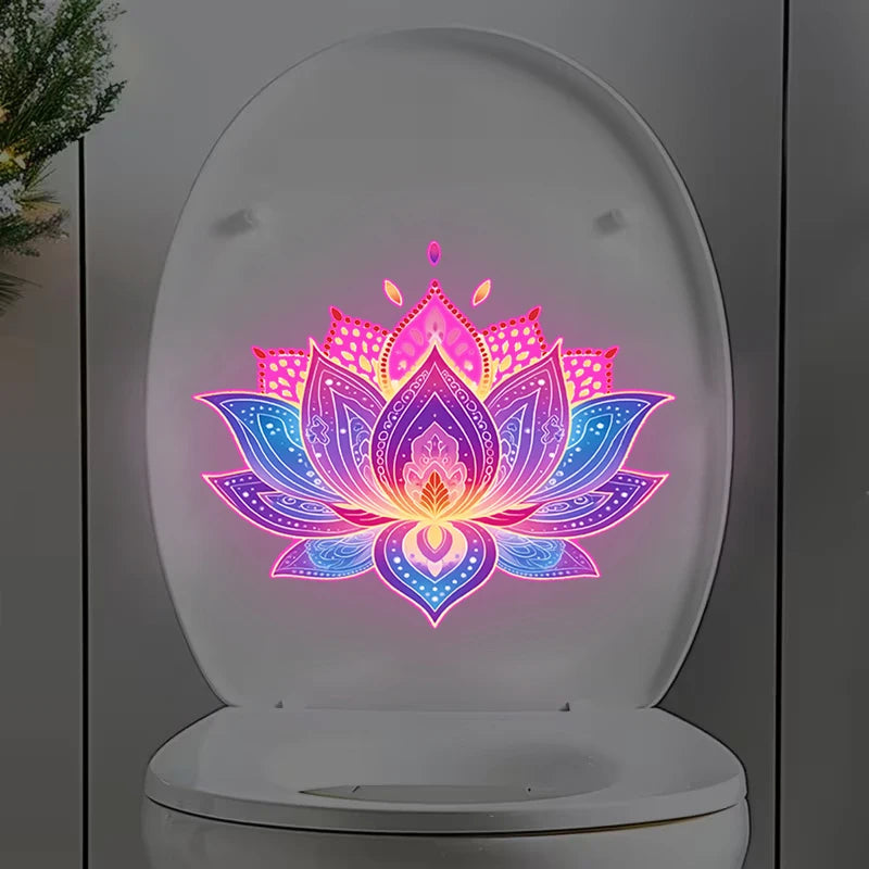 Glow-in-the-Dark Lotus PVC Sticker – Removable Wall Decal Glow Wall Decal Nixie